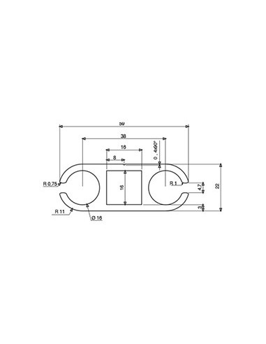 Binario alluminio anodizzato Ø 13